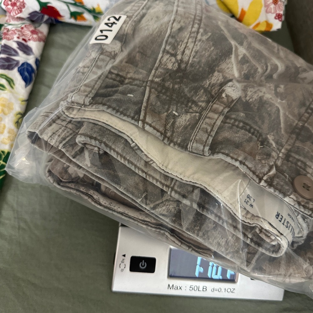 Hollister Cargo Pants Mens 31x26 Camo Mossy Oak Loose Fit Multi Pocket Tactical - Picture 11 of 11